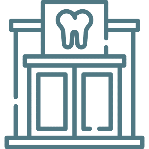 Icona di uno studio dentistico con dente.